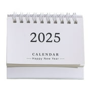 ASEIDFNSA Mini Desk Calendar 2025 Small Desktop Calendar for Home School with Stickers Reminder of Important Days Thick Paper with Dates and Block for New Year and Christmas Presents Black